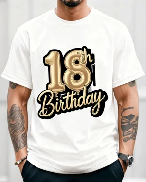 18th Birthday Gold Balloon...