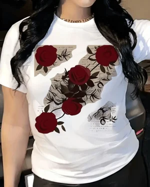 Red Roses with Vintage...