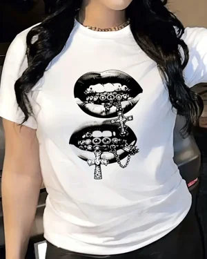 Rosary Beads Lips Art...