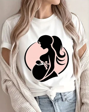 Pregnant Mom Silhouette...