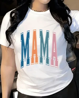 Mama Mom Color Block Summer...