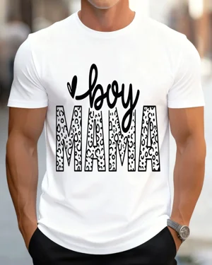 Boy Mama Mom Summer Cotton...