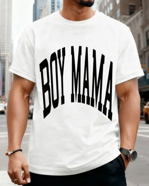 Boy Mama Mom Summer Cotton...