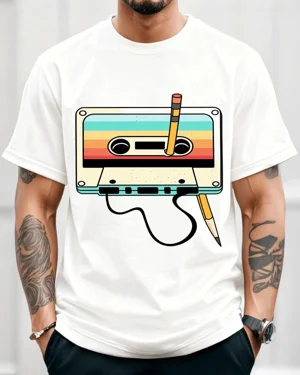 Retro Cassette Tape with...