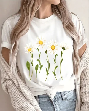 White Daisy Floral...
