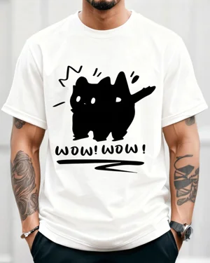 Wow Wow Cat Cartoon Summer...