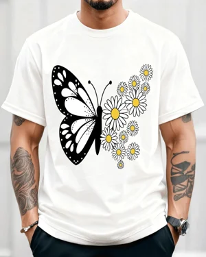 Butterfly and Daisy Floral...