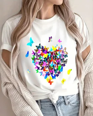 Colorful Butterflies Heart...