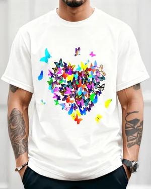 Colorful Butterflies Heart...