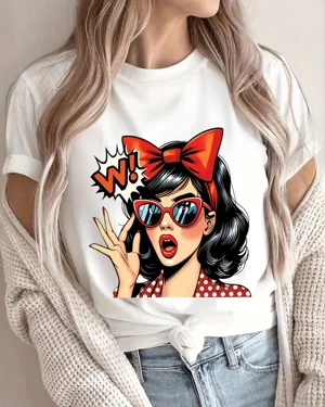 Retro Pop Art Woman with...