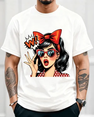 Retro Pop Art Woman with...