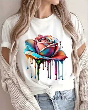 Colorful Dripping Rose...