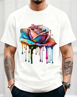 Colorful Dripping Rose...