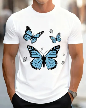 Blue Butterfly Swarm Summer...