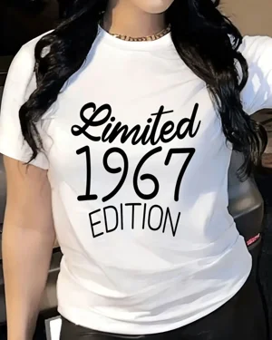 Limited 1967 Edition Summer Cotton Graphic T Shirt - Vintage Retro, Short Sleeve, Soft Fabric, Comfortable Fit