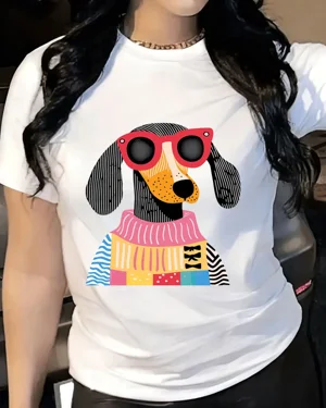 Colorful Dog with Red...