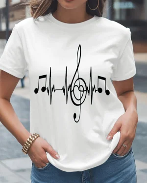Music Heartbeat Treble Clef...