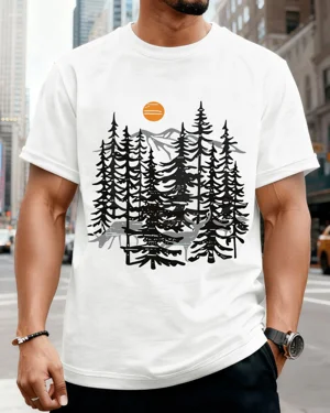 Mountain Sunset Forest...