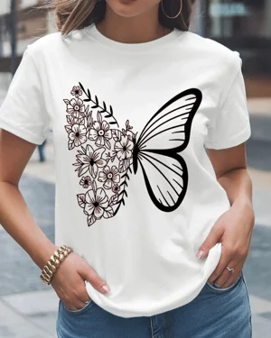 Floral Butterfly Outline...