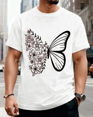 Floral Butterfly Outline...