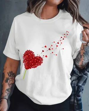 Flying Red Heart Petals...