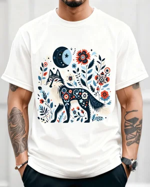 Floral Moon Wolf Summer...