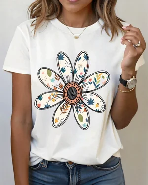 Floral Pattern Daisy Summer...