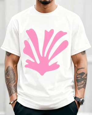 Pink Coral Reef Silhouette...