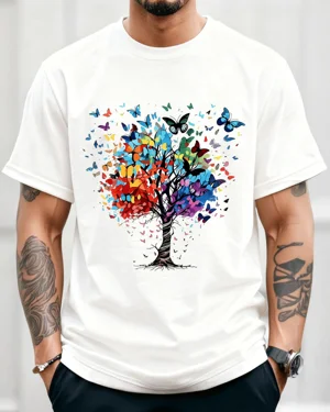 Colorful Tree with Flying...