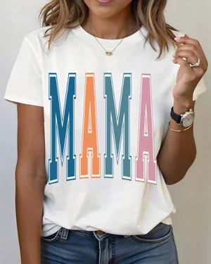 Mama Summer Cotton Graphic...