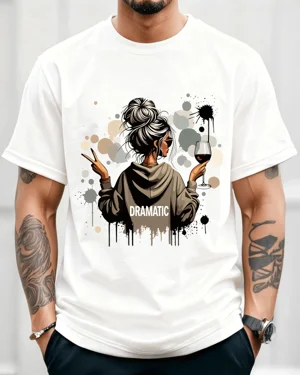 Dramatic Woman with Wine...