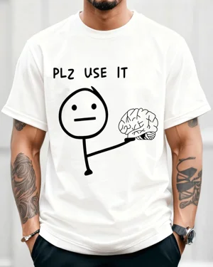 Plz Use It Brain Cartoon...