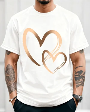 Golden Double Heart Outline...