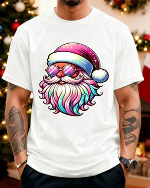 Colorful Christmas Santa...