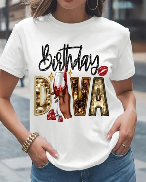 Birthday Diva Wine Glass...