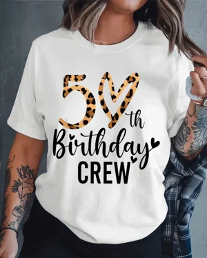 50th Birthday Crew Leopard...