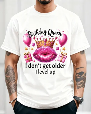 Birthday Queen Crown Lips...