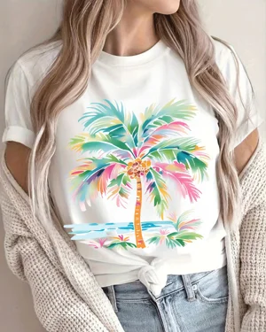 Colorful Tropical Palm Tree...