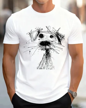 Scribble Sketch Dog Face...