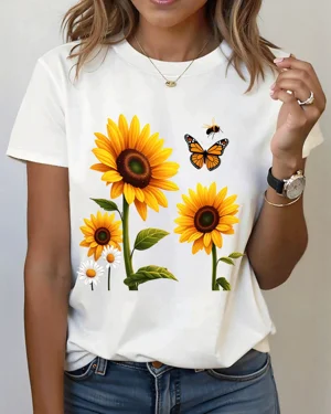 Sunflowers Butterflies and...