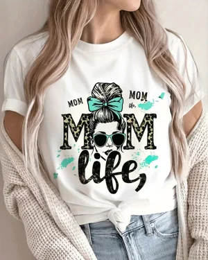 Mom Life Leopard Print...