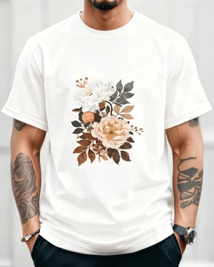 Elegant White and Peach...