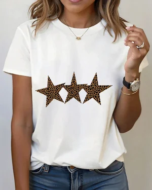 Leopard Print Three Stars...