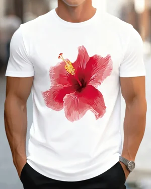 Red Hibiscus Flower Summer...