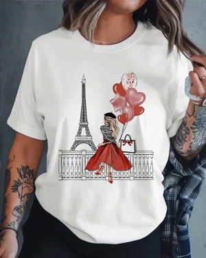 Paris Eiffel Tower Girl...